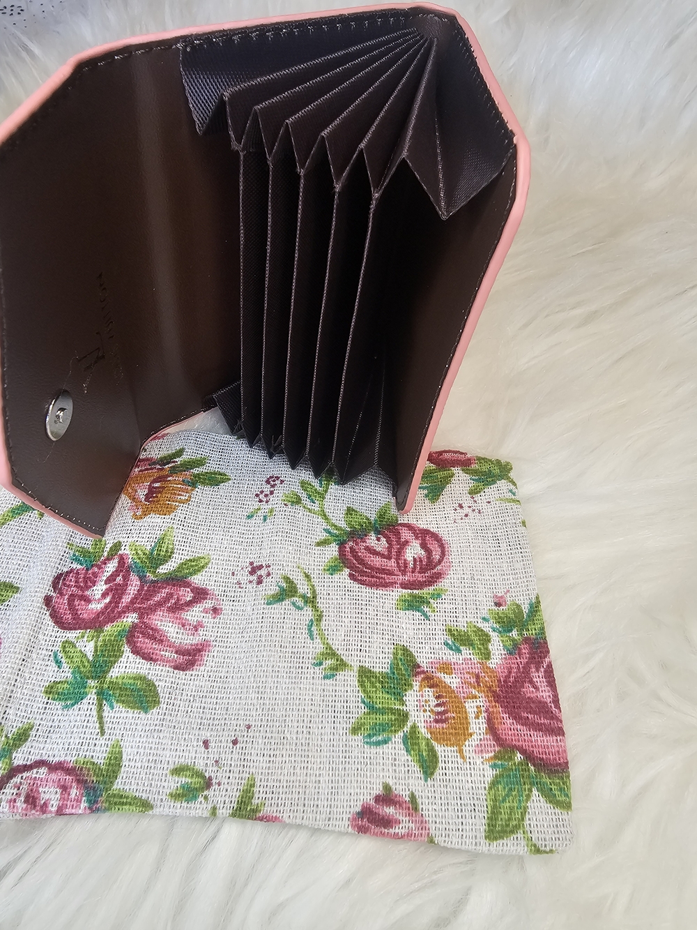 Pink Monogram Compact Cardholder - Picture 5 of 6